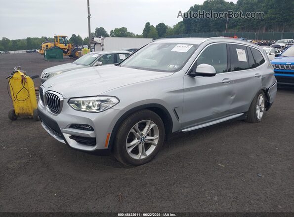 5UXTY5C04M9H85639 2021 BMW X3 Silver წინა მარცხენა ხედი სამი მეოთხედიდან