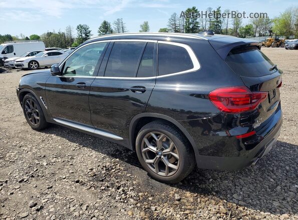 5UXTY5C05M9F13424 2021 BMW X3 Black Հետևի ձախ