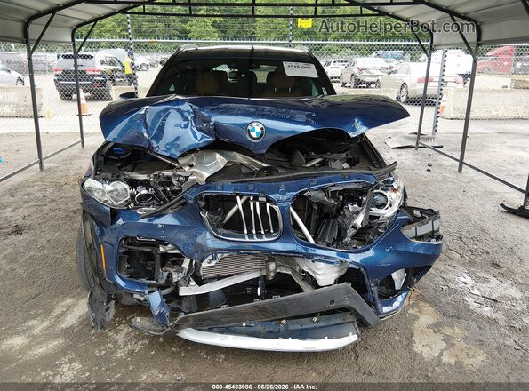 5UXTY5C05M9G03690 2021 BMW X3 Blue Vista del cuadro de instrumentos