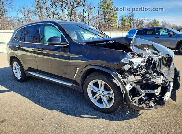 5UXTY5C05M9G31330 2021 BMW X3 Черный Передняя правая четверть