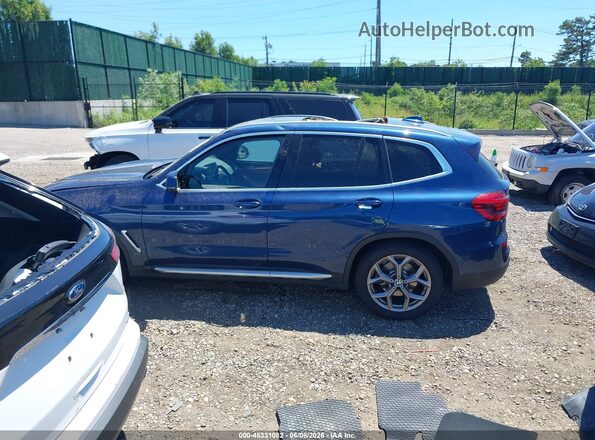 5UXTY5C06M9F84809 2021 BMW X3 Blue Սալոնի հետևի տեսք