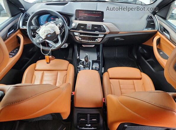 5UXTY5C06M9H70558 2021 BMW X3 White Вид панелі приладів