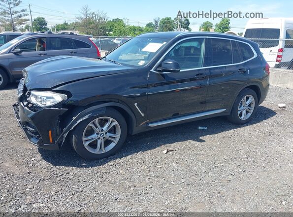 5UXTY5C07M9E67434 2021 BMW X3 Black წინა მარცხენა ხედი სამი მეოთხედიდან