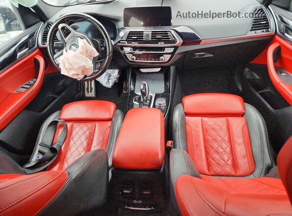 5UXTY5C07M9H99504 2021 BMW X3 Black Вид панелі приладів