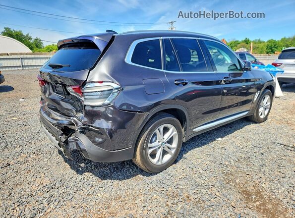 5UXTY5C08L9C04223 2020 BMW X3 Black Задня права чверть