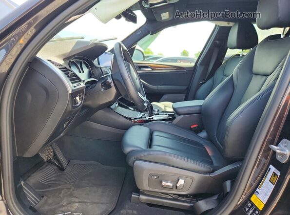 5UXTY5C08L9C04223 2020 BMW X3 Black Вид салону спереду