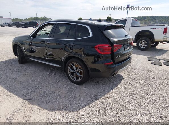 5UXTY5C08M9E71007 2021 BMW X3 Black Հետևի ձախ