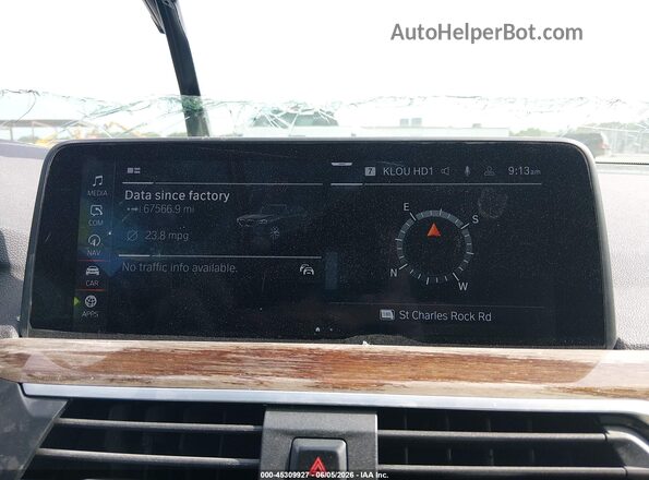 5UXTY5C08M9E71007 2021 BMW X3 Black Հետևի նստատեղերի տեսք