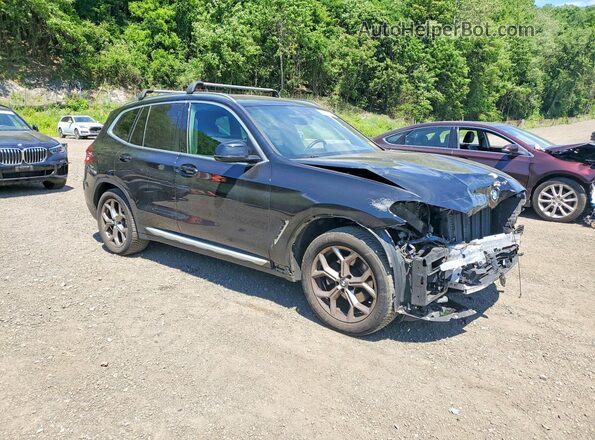 5UXTY5C08M9G21181 2021 BMW X3 Black Առջևի աջ