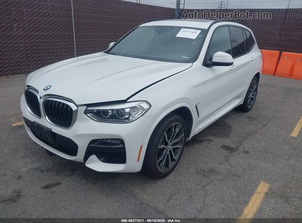 5UXTY5C09LLT32471 2020 BMW X3 White Առջևի ձախ երեք քառորդ տեսարան