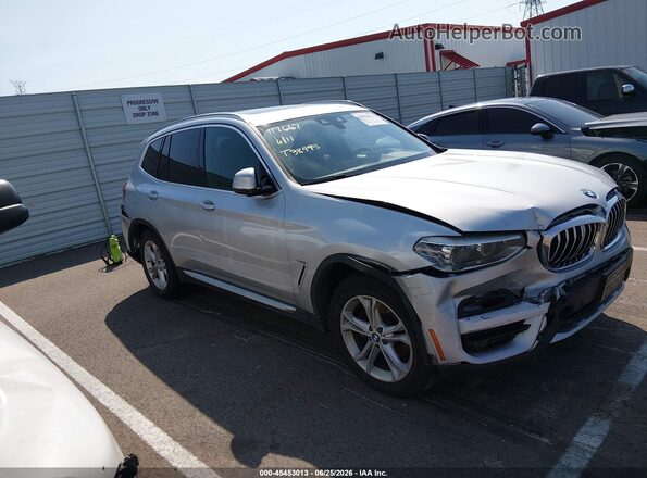 5UXTY5C09LLT38495 2020 BMW X3 Silver Սալոնի հետևի տեսք