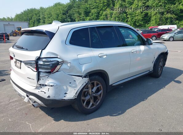 5UXTY5C09M9G88453 2021 BMW X3 White Задня права чверть
