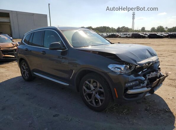 5UXTY5C0XM9E30488 2021 BMW X3 Gray Delantero derecho