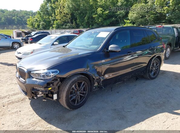 5UXTY9C04L9C16229 2020 BMW X3 Black Front left