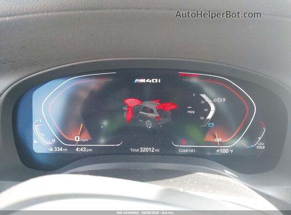 5UXTY9C08M9D81749 2021 BMW X3 Black Widok tylnych siedzeń