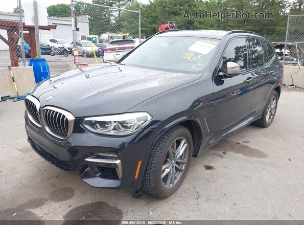 5UXTY9C0XLLE60096 2020 BMW X3 Black Առջևի ձախ երեք քառորդ տեսարան