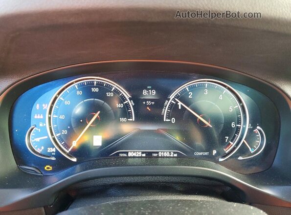 5UXUJ3C50KLG54524 2019 BMW X4 Gray Вид щитка приладів