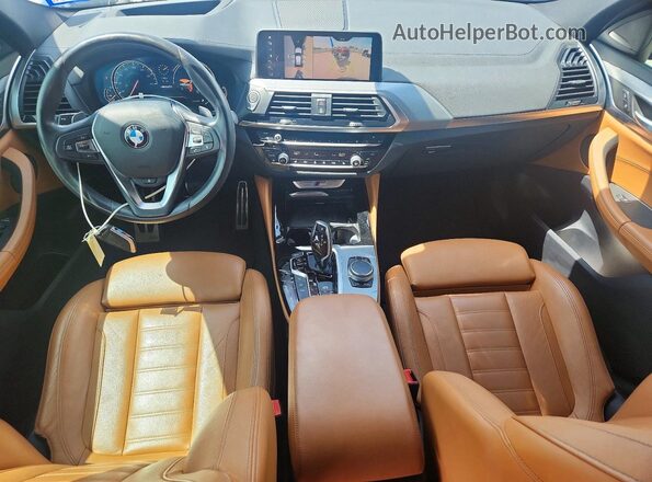 5UXUJ5C50KLJ62486 2019 BMW X4 Blue Vista del salpicadero