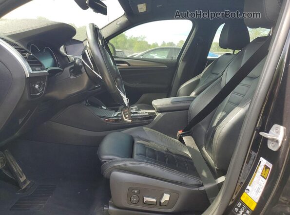 5UXUJ5C56K9A32793 2019 BMW X4 Black Widok wnętrza z przodu