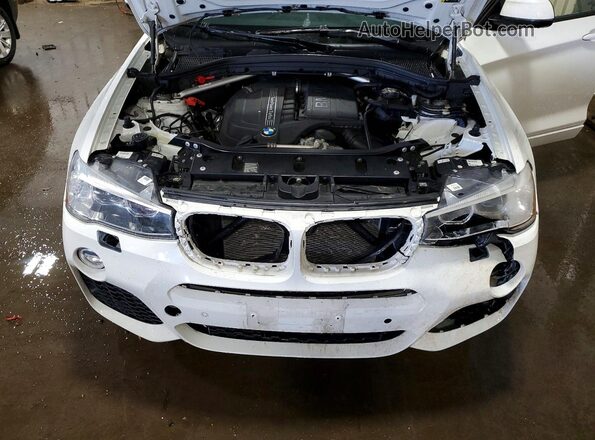 5UXWX7C3XH0U44176 2017 BMW X3 White Engine compartment view