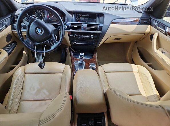 5UXWX7C54G0R17862 2016 BMW X3 Black Dashboard view