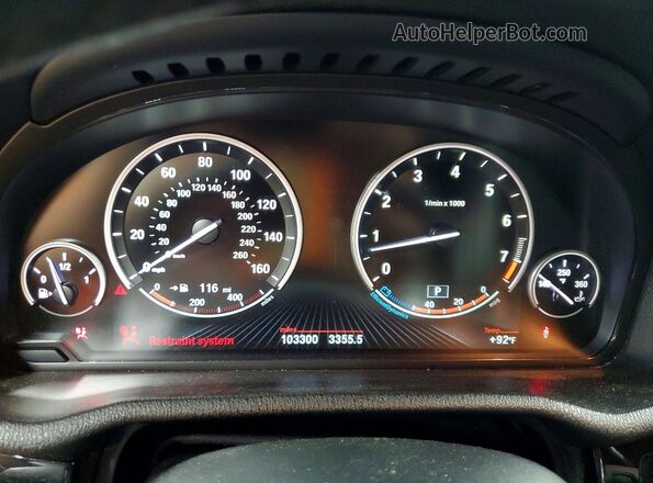 5UXWX7C55H0S18175 2017 BMW X3 White Vista del cuadro de instrumentos