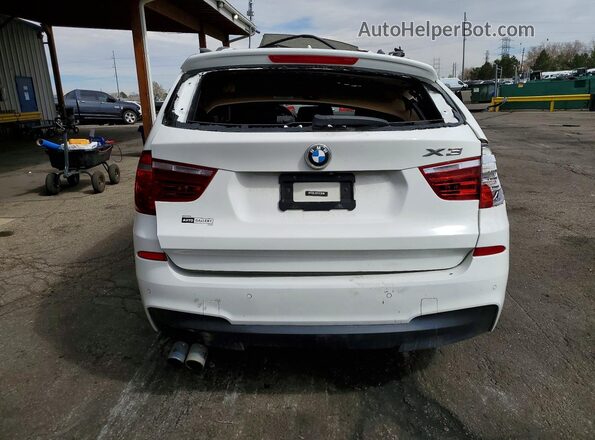 5UXWX9C30H0W75423 2017 BMW X3 White Vista trasera