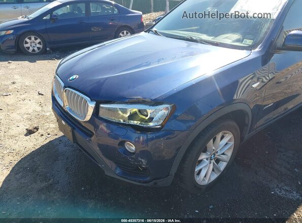 5UXWX9C35H0T20330 2017 BMW X3 Blue Widok z przodu
