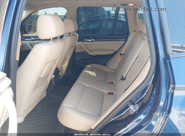 5UXWX9C35H0T20330 2017 BMW X3 Blue Widok naklejki z numerem VIN