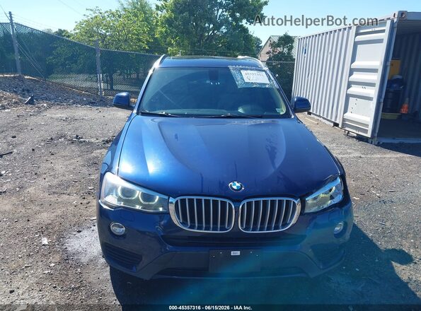5UXWX9C35H0T20330 2017 BMW X3 Blue Widok zestawu wskaźników