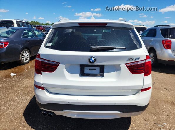 5UXWX9C35H0T21901 2017 BMW X3 White Rear view