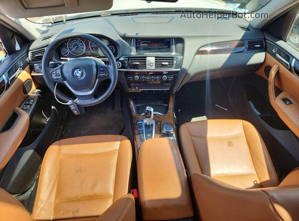 5UXWX9C35H0T21901 2017 BMW X3 White Dashboard view