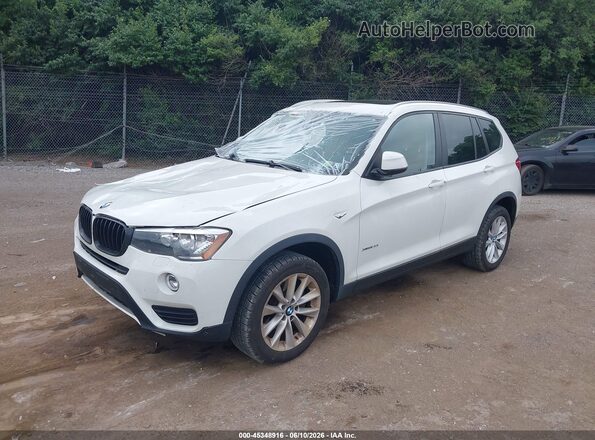 5UXWX9C36H0T24922 2017 BMW X3 White Առջևի ձախ երեք քառորդ տեսարան