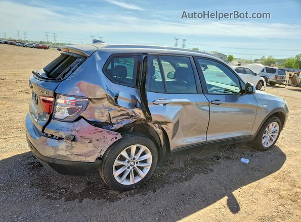 5UXWX9C36H0W75393 2017 BMW X3 Gray Trasero derecho