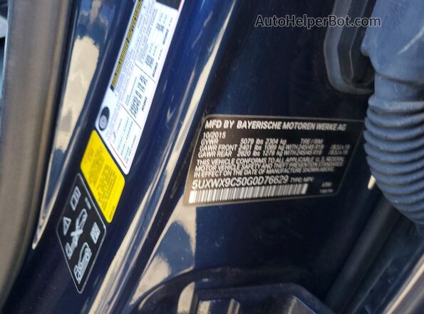 5UXWX9C50G0D76629 2016 BMW X3 Blue 