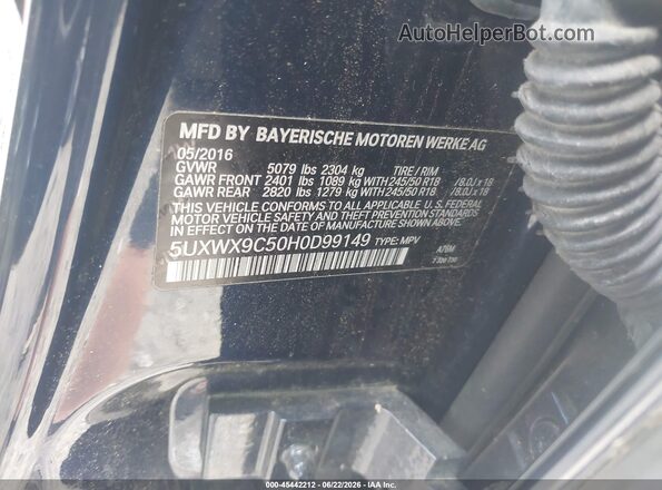 5UXWX9C50H0D99149 2017 BMW X3 Blue Շարժիչի բաժամունքի տեսք
