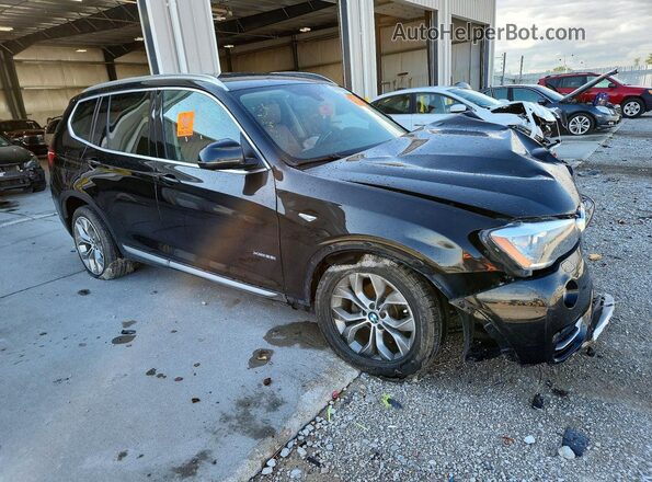 5UXWX9C50H0T01931 2017 BMW X3 Черный Передняя правая четверть