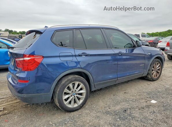 5UXWX9C50H0T05283 2017 BMW X3 Синий Задняя правая четверть