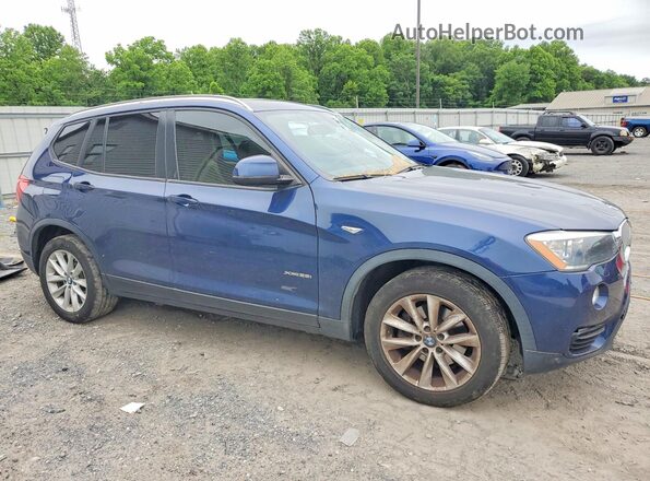 5UXWX9C50H0T05283 2017 BMW X3 Синий Передняя правая четверть