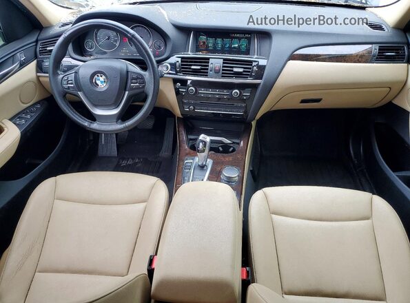 5UXWX9C50H0T05283 2017 BMW X3 Синий Вид панели приборов