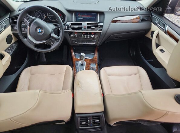 5UXWX9C50H0T09205 2017 BMW X3 Tan Вид панелі приладів