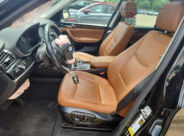 5UXWX9C51G0D84044 2016 BMW X3 Black Вид салону спереду