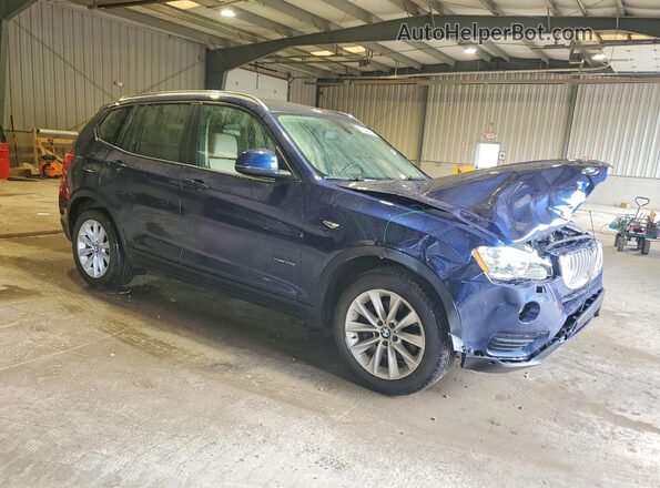 5UXWX9C52G0D75188 2016 BMW X3 Blue Առջևի աջ