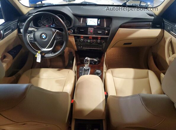 5UXWX9C52G0D75188 2016 BMW X3 Blue Առջևի վահանակի տեսք