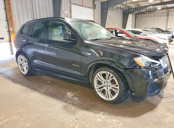 5UXWX9C52G0D76163 2016 BMW X3 Черный Передняя правая четверть