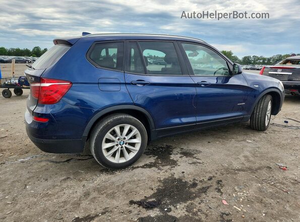 5UXWX9C53G0D75877 2016 BMW X3 Blue Rear right
