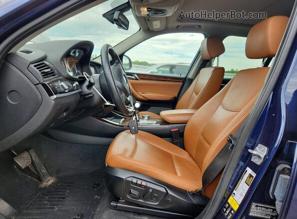 5UXWX9C53G0D75877 2016 BMW X3 Blue Front interior view