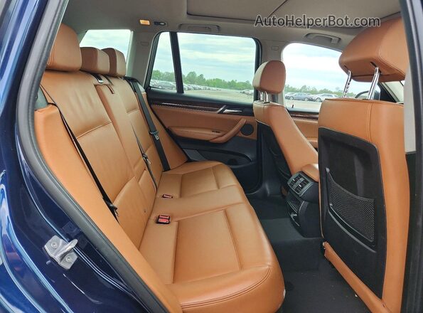 5UXWX9C53G0D75877 2016 BMW X3 Blue Rear interior view