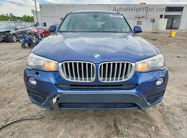 5UXWX9C53G0D75877 2016 BMW X3 Blue Front view