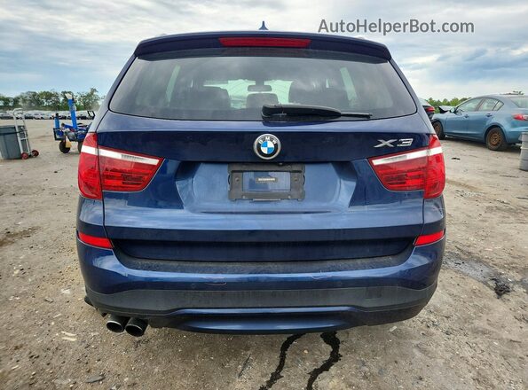 5UXWX9C53G0D75877 2016 BMW X3 Blue Rear view